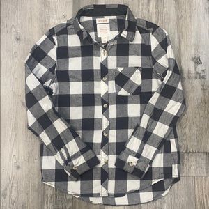 Cat & Jack Black and White Checkered Shirt